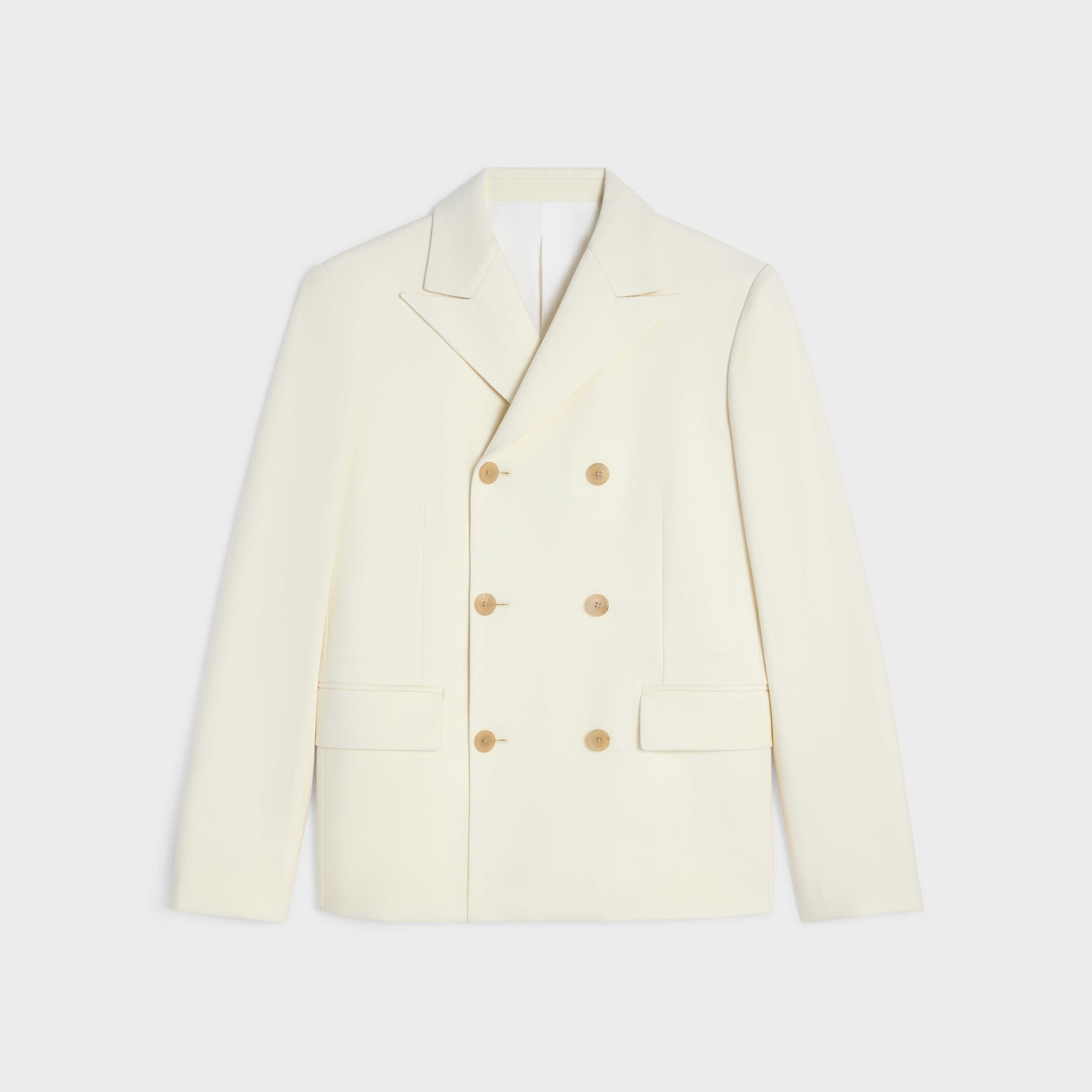★美品★ CELINE テーラードジャケット ホワイト セリーヌ tailored jacket IN stretch wool gabardine - WHITE | CELINE